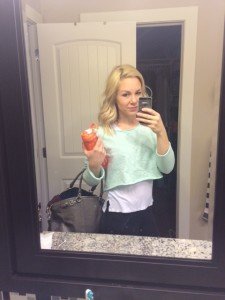 Jillian bathroom selfie