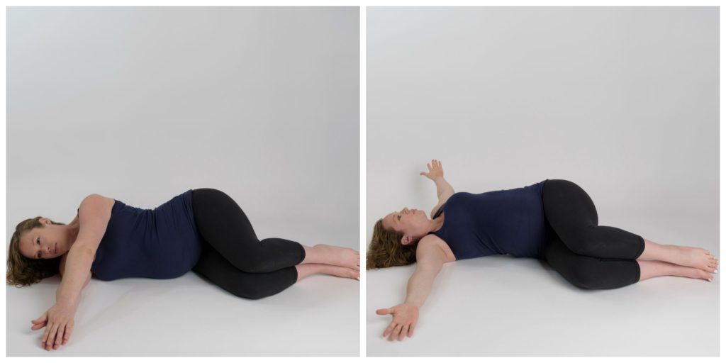 Side Lying Thoracic Rotation Start and End